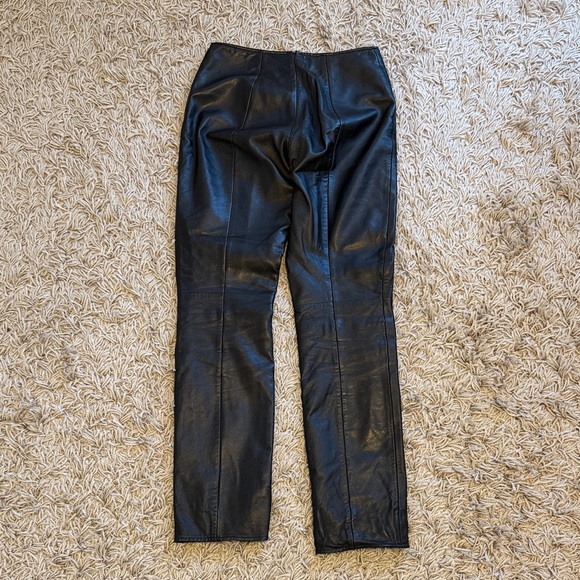 Cache Genuine Leather Pants — Size 2 — Black - Picture 4 of 7